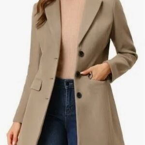 Allegra K Light Blue Trench Coat